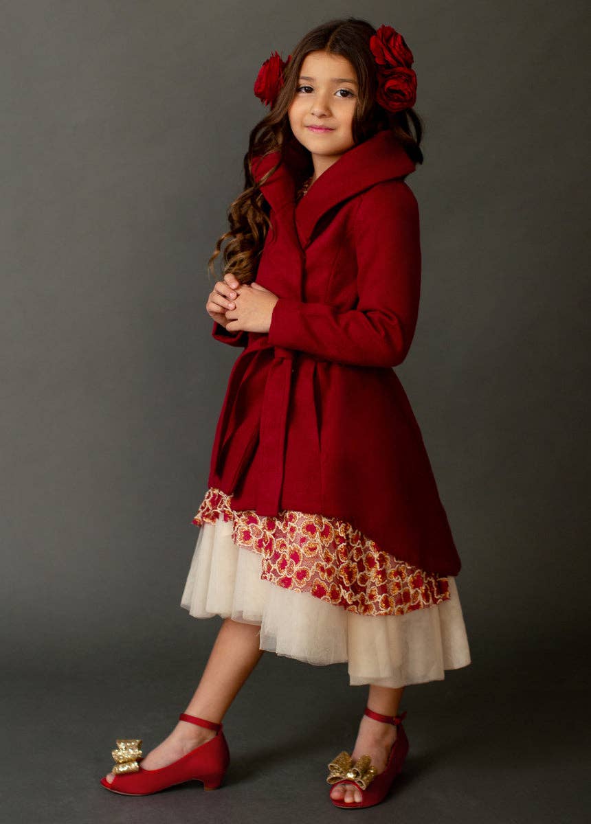 Annalis Dress | Scarlet Metallic