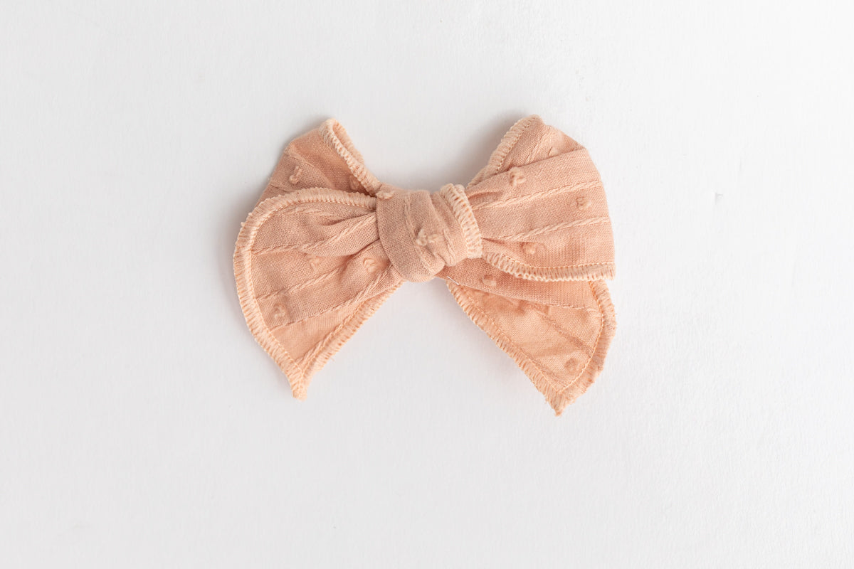 Lightweight Cotton Swiss Dotted Hair Bow