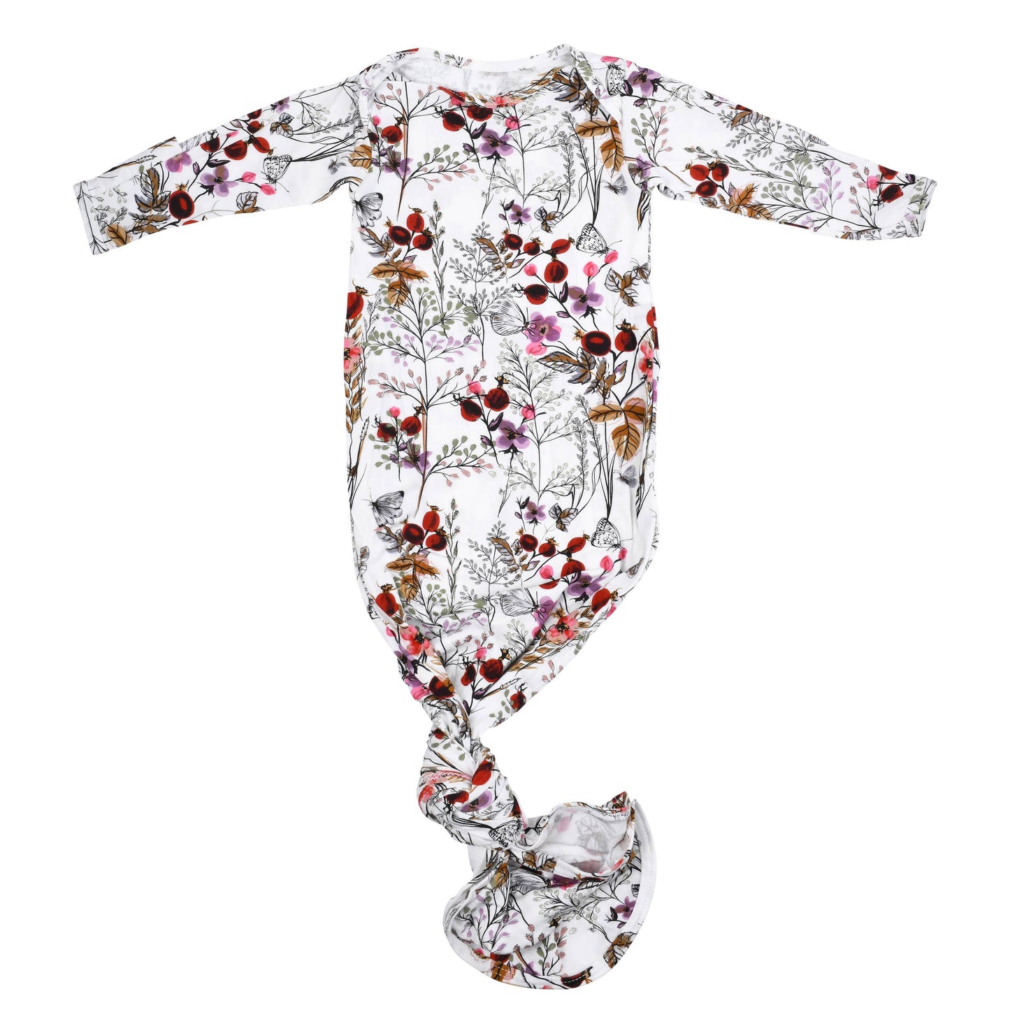 Floral Flower Knotted Gown & Hat | Newborn