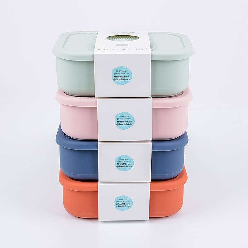 Terracotta Orange Silicone Bento Lunch & Snack Box