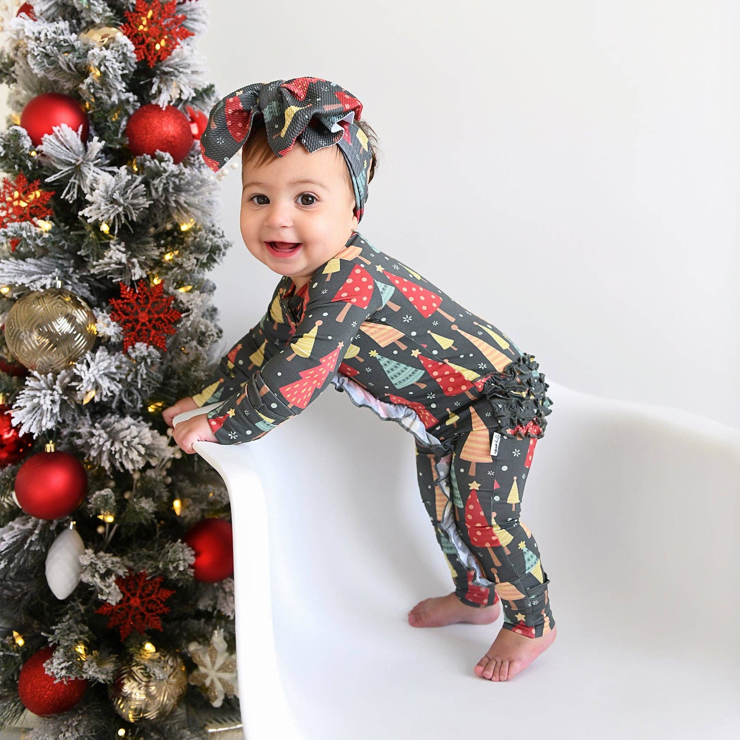 Jovi Ruffle Zippered Footie