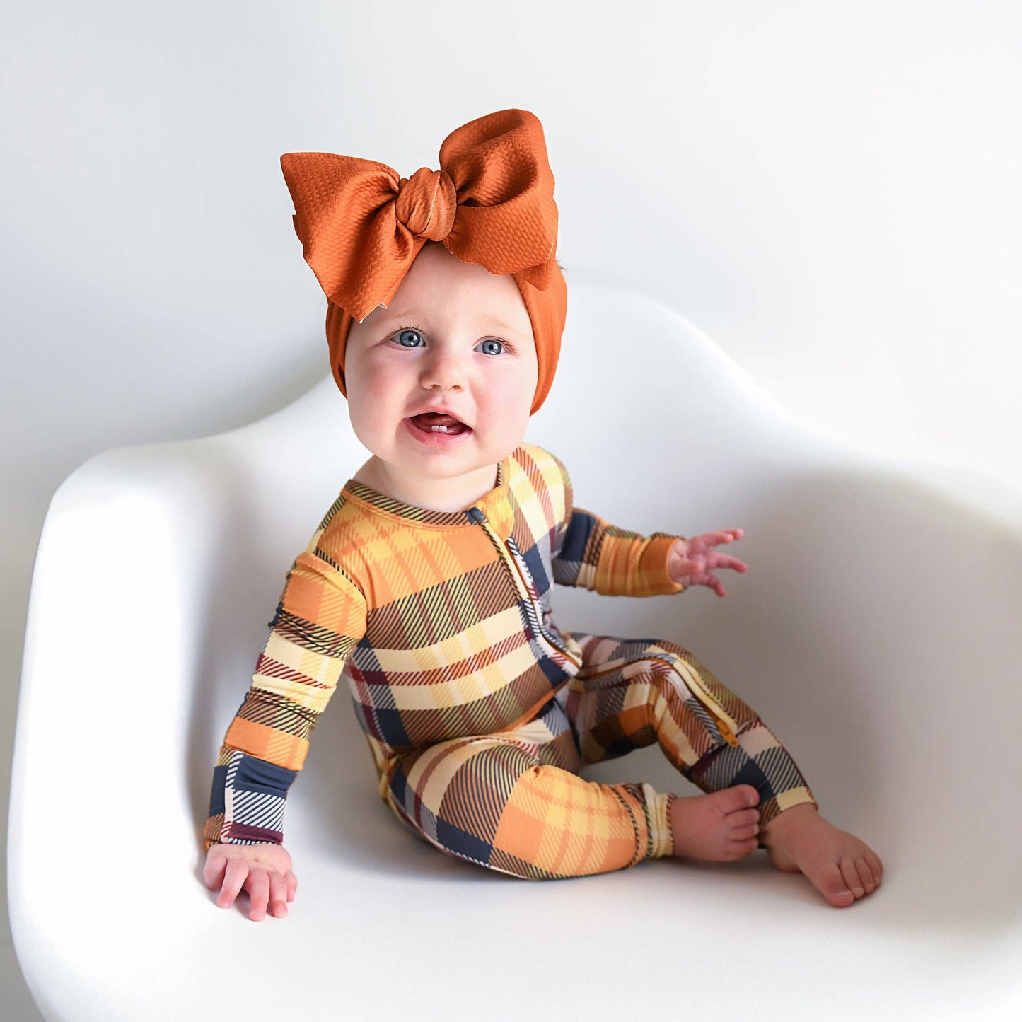 River Plaid Zippered Footie