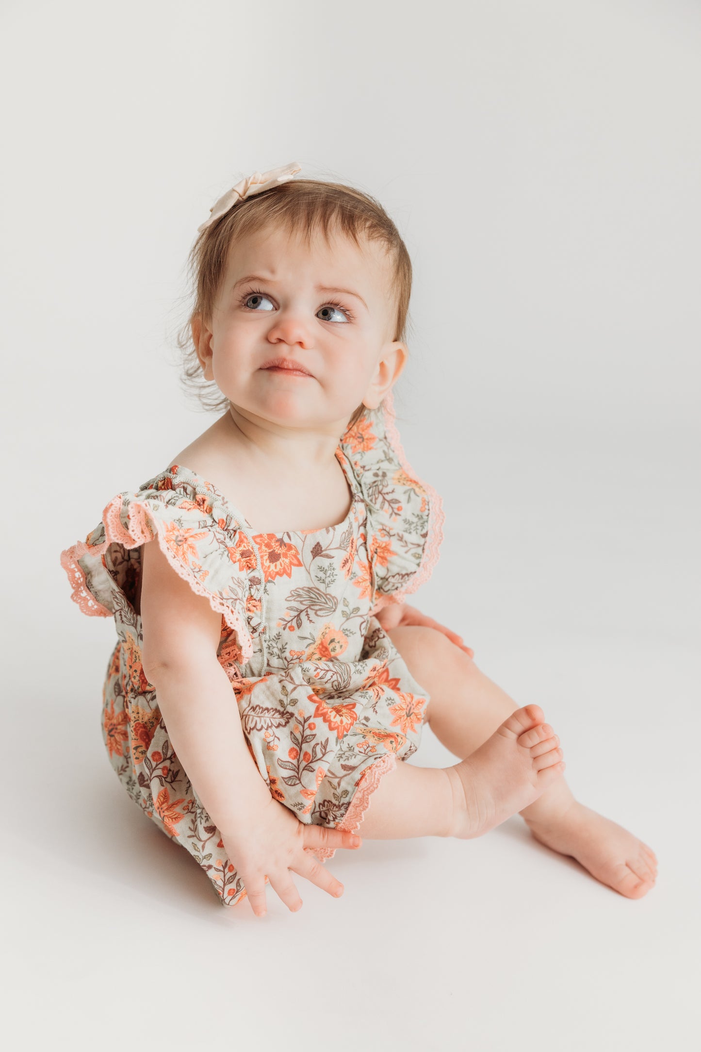 Vintage Floral Ruffle Dress