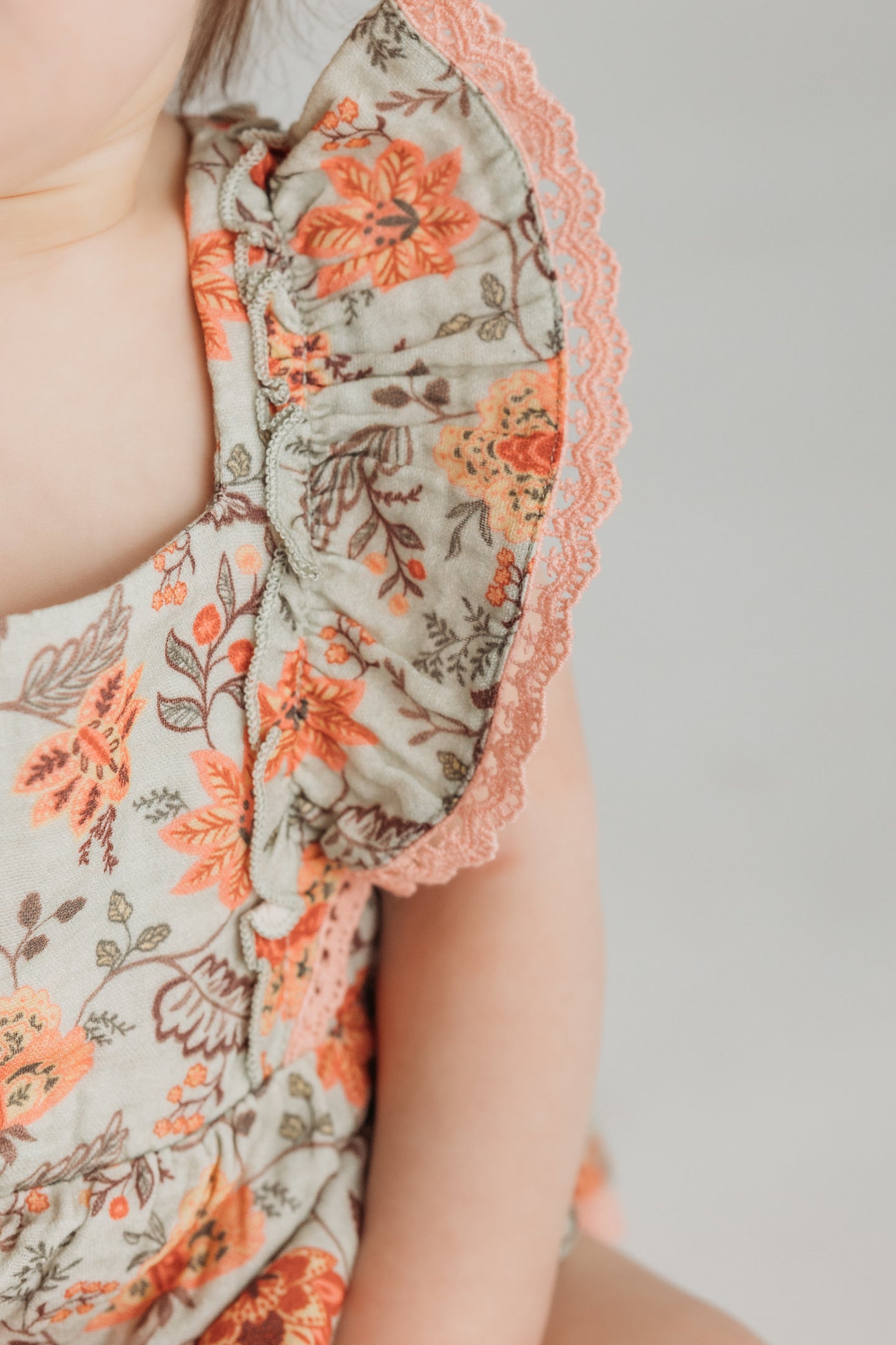 Vintage Floral Ruffle Dress