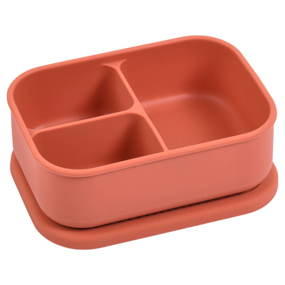 Terracotta Orange Silicone Bento Lunch & Snack Box