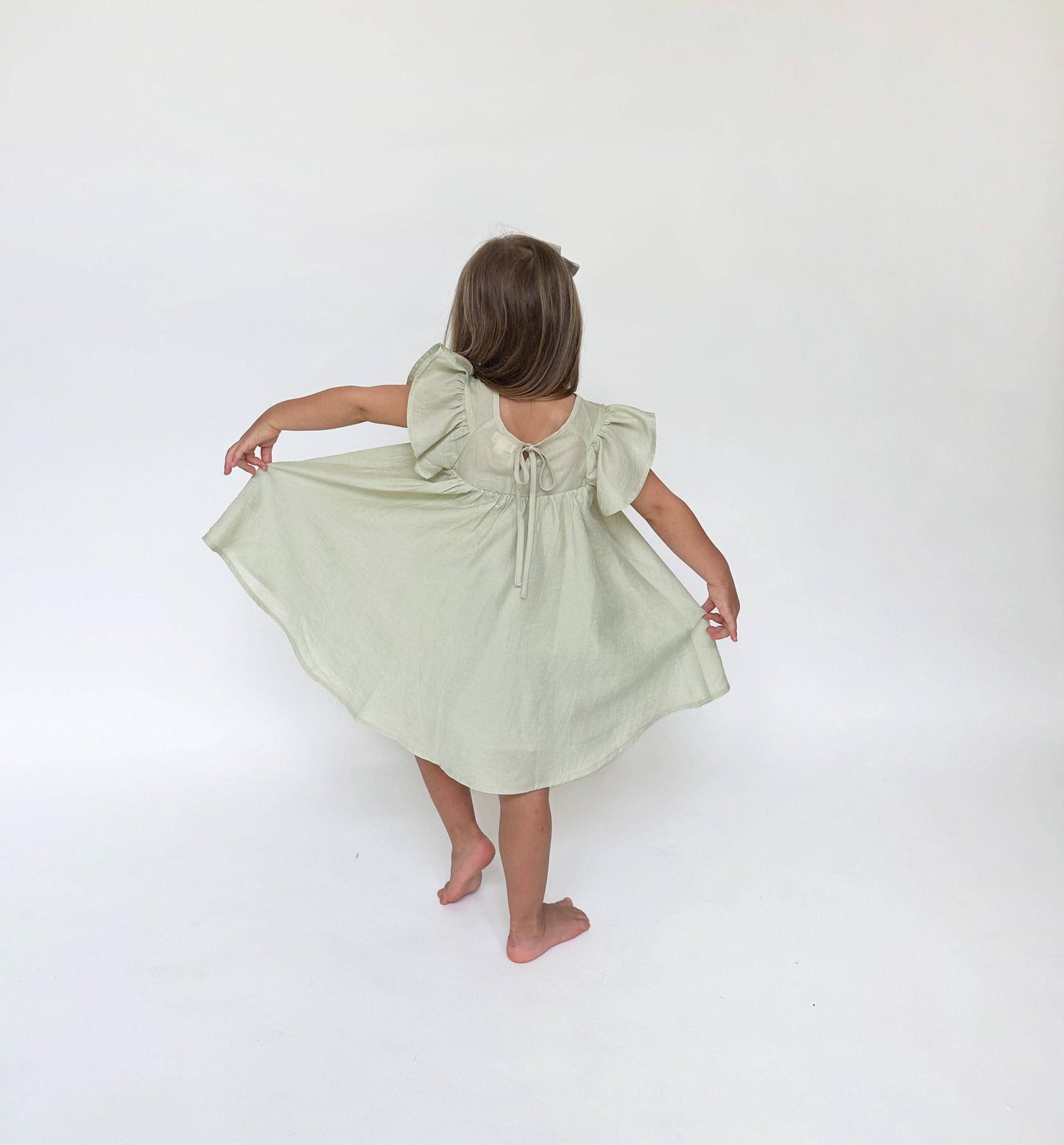 Fiona Dress with Bow | Petal Sage
