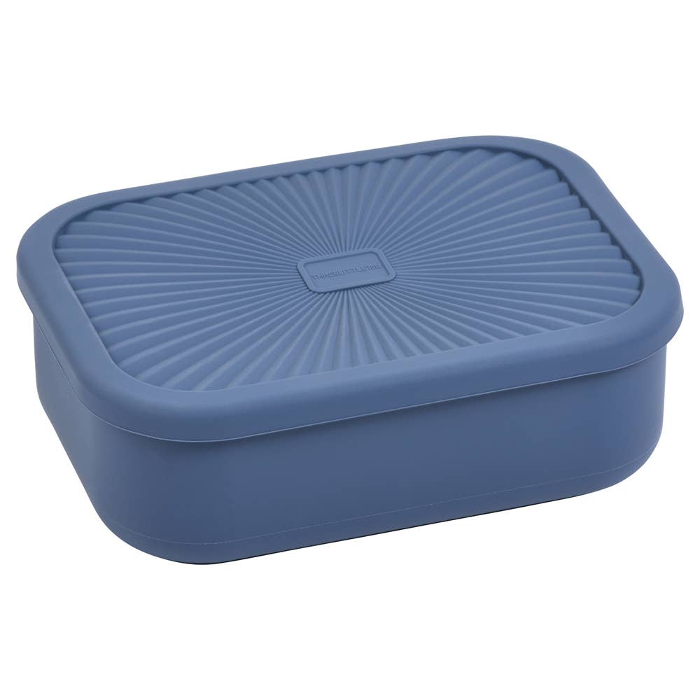 Dusty Blue Silicone Bento Lunch & Snack Box