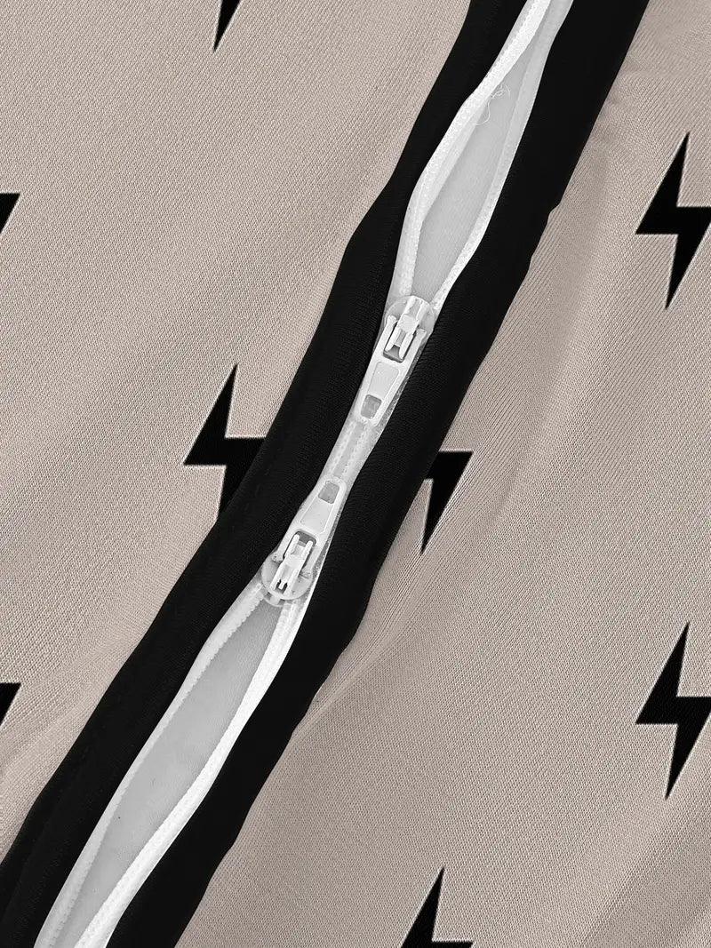 Lightning Bolt Bamboo Pajamas | Grey