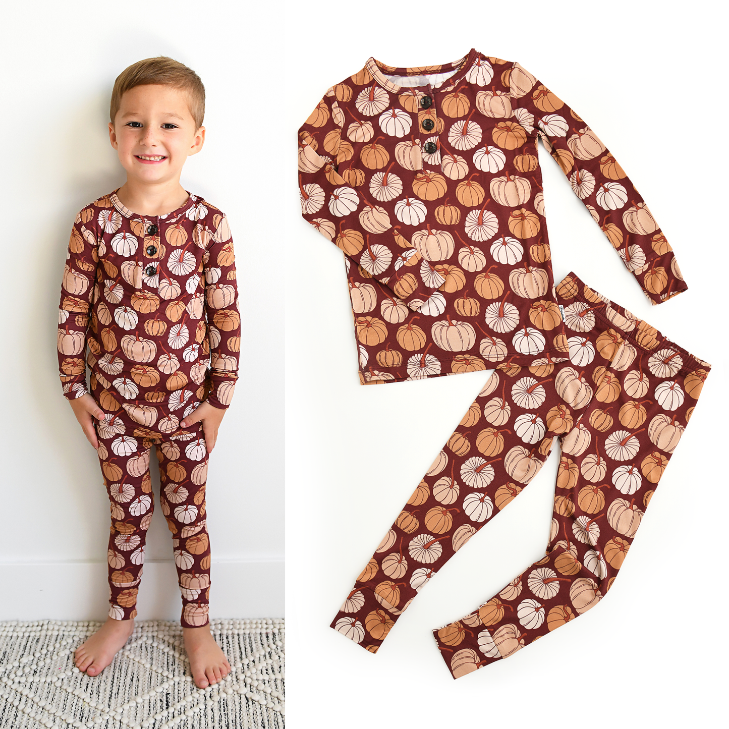 Salem Pumpkin Two-Piece Pajama Set