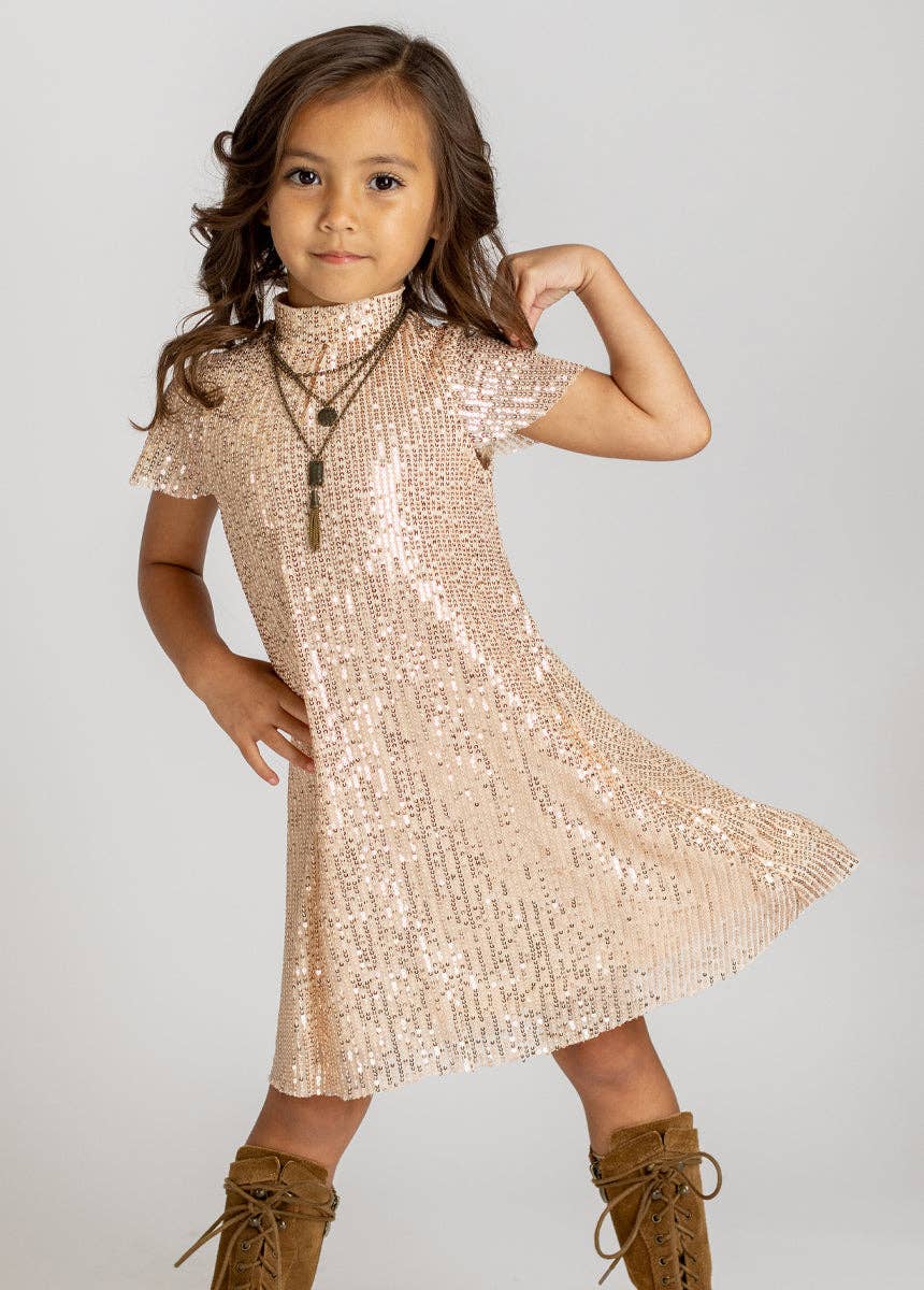 Toddler Chele Dress in Champagne