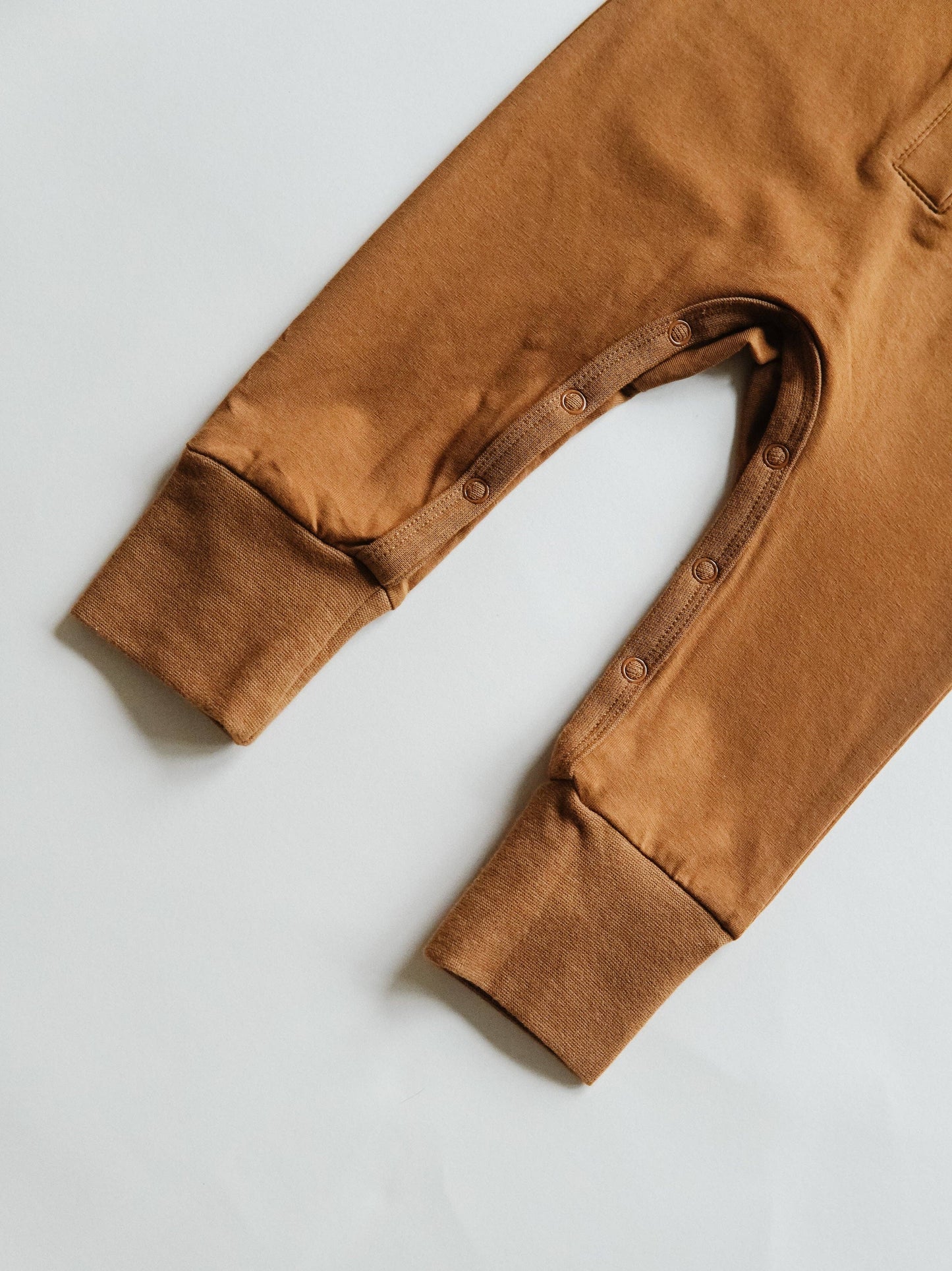 Short Sleeve Henley Romper | Butterscotch
