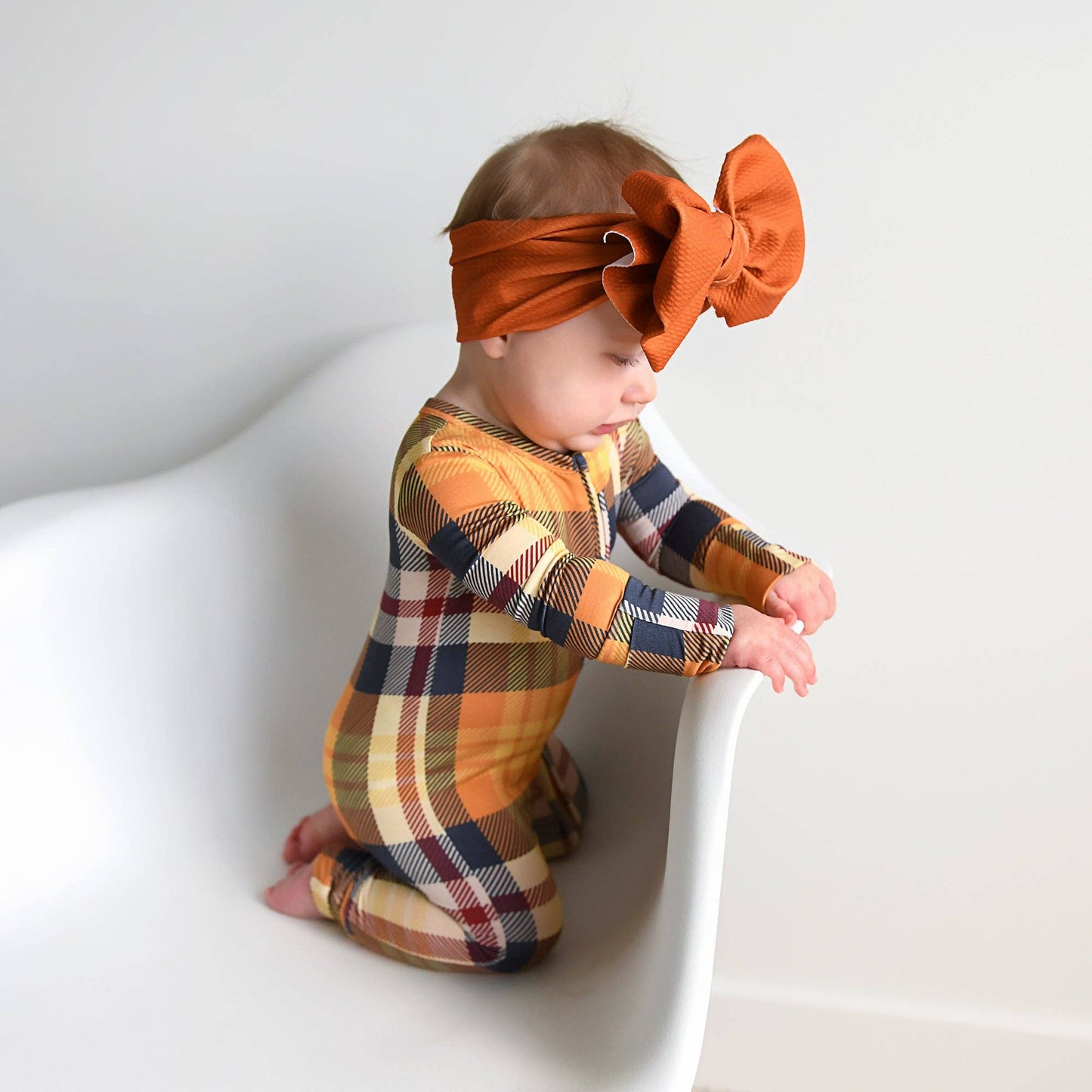 River Plaid Zippered Footie