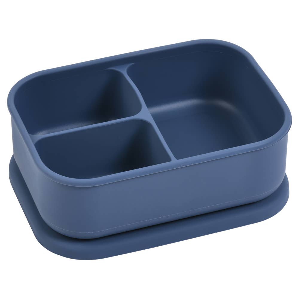 Dusty Blue Silicone Bento Lunch & Snack Box