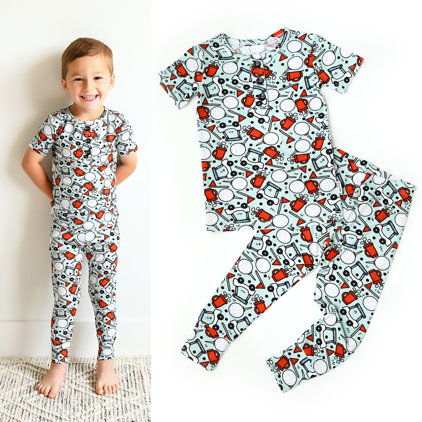 Caddie Golf Two-Piece Pajama Set