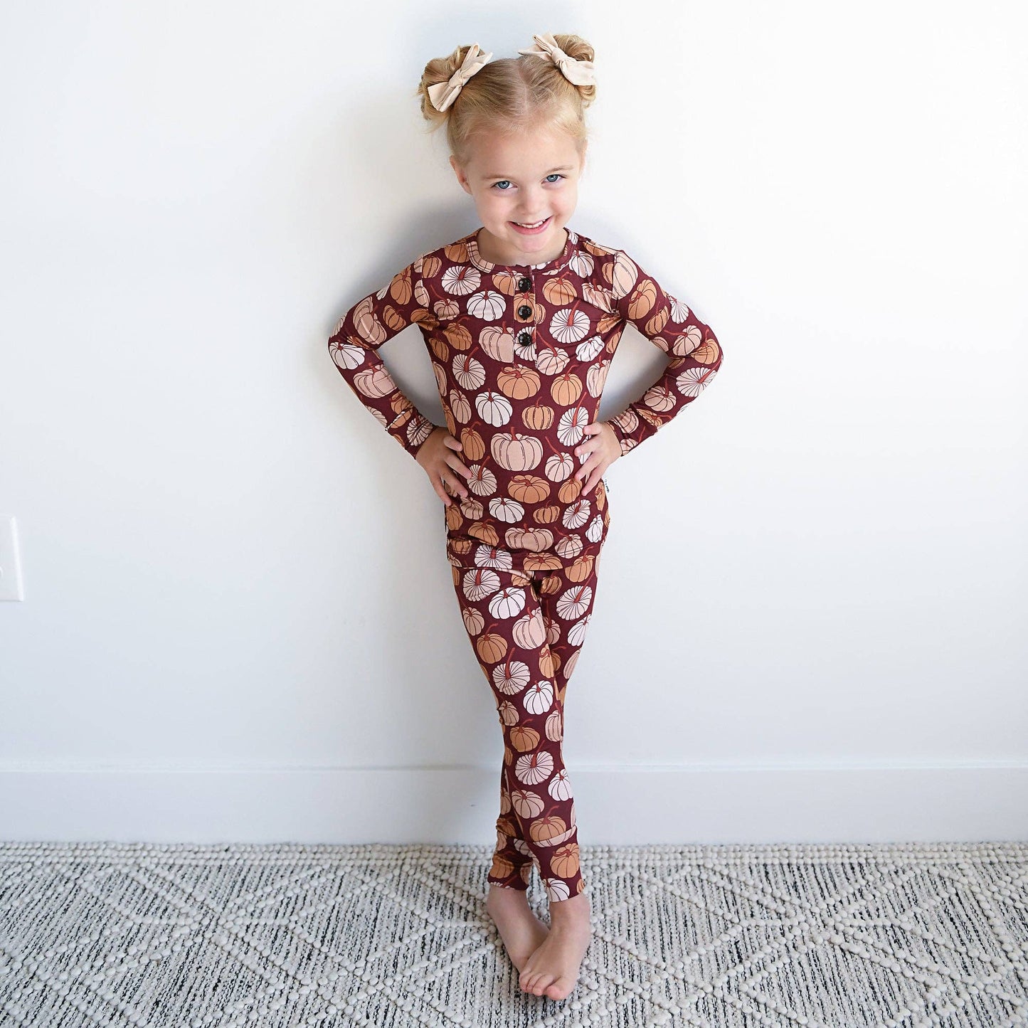 Salem Pumpkin Two-Piece Pajama Set