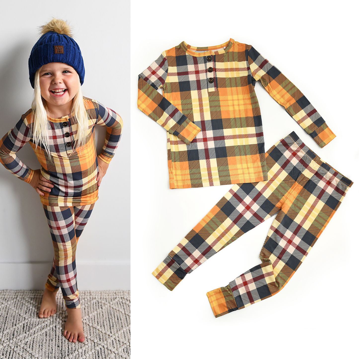 River Plaid Two-Piece Pajama Set
