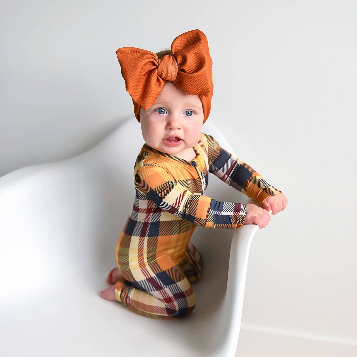 River Plaid Zippered Footie