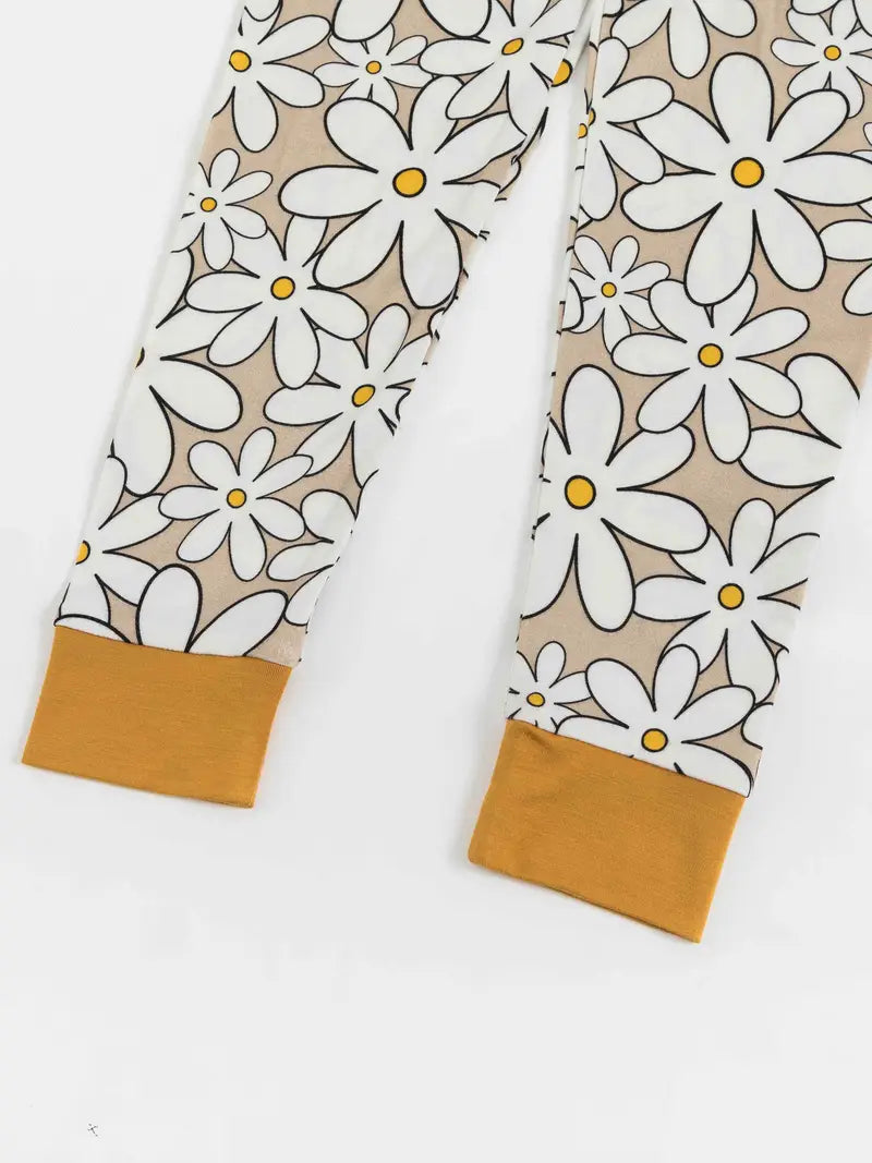 Daisy Floral Two-Piece Pajama Set