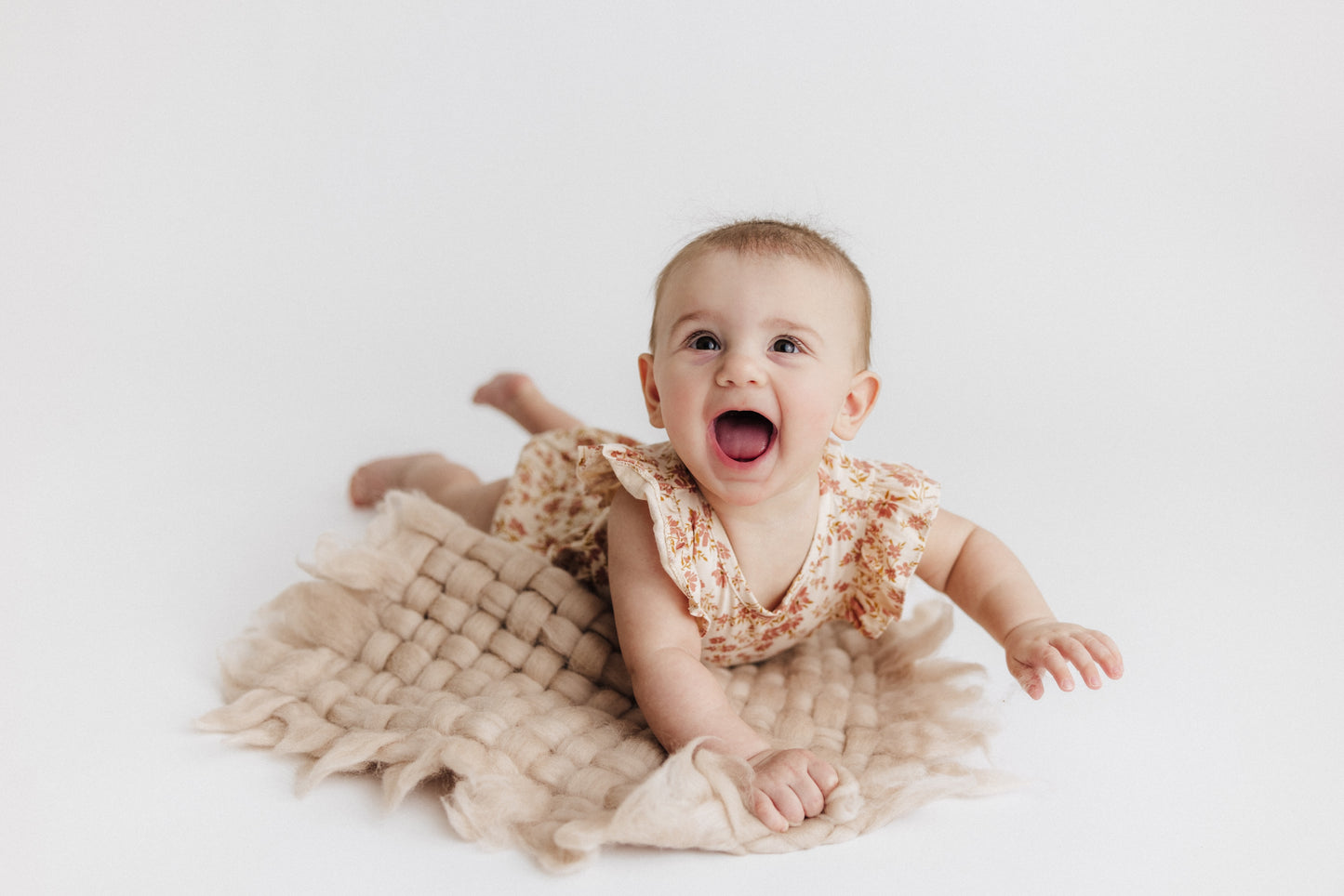 Flutter Front Romper | Blush Floral