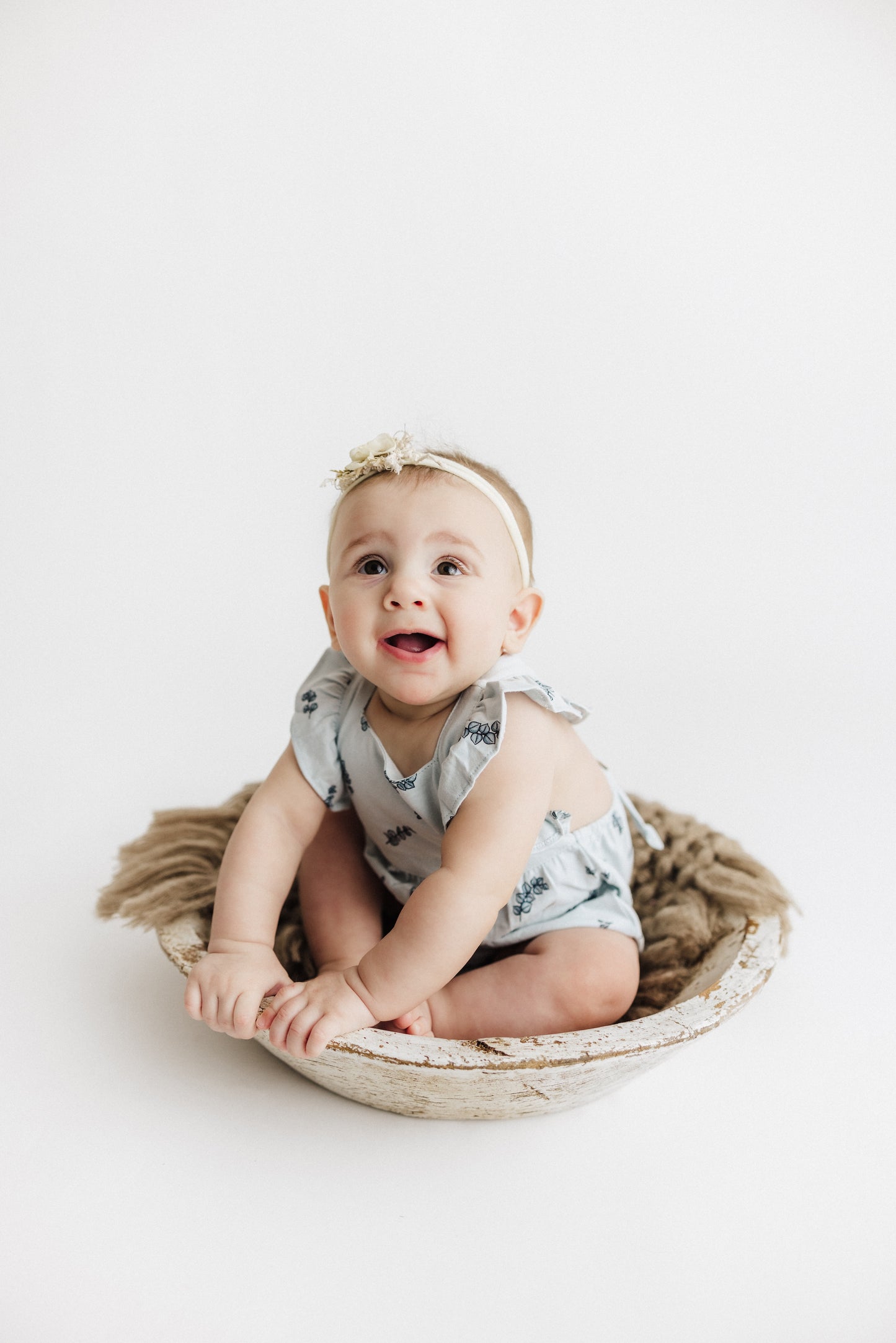 Flutter Front Romper | Eucalyptus