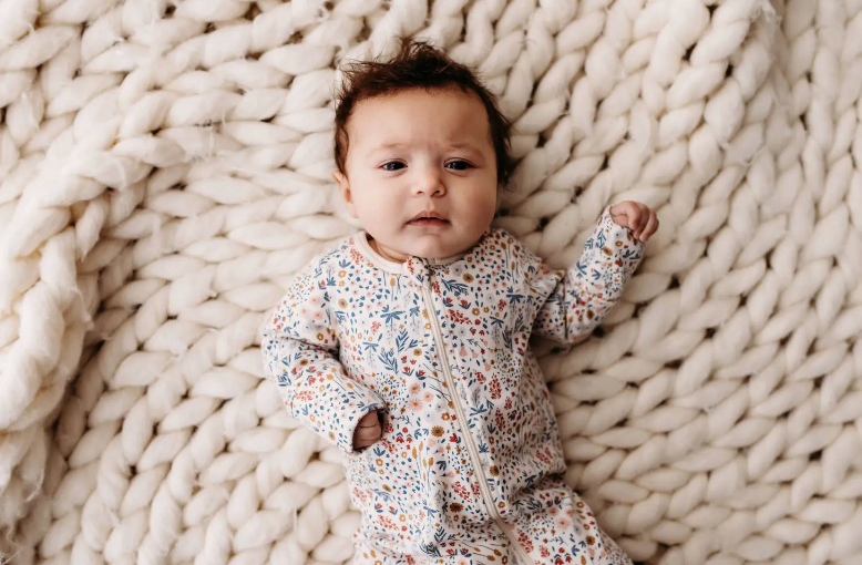 PNW Baby Footed Zip Romper- Mountain Meadow