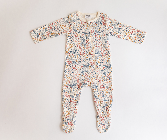 PNW Baby Footed Zip Romper- Mountain Meadow