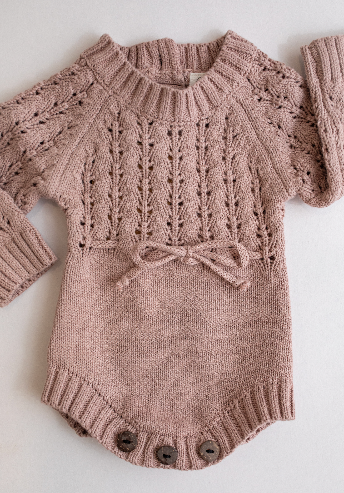 Zoya Cotton Sweater Romper | Light Plum