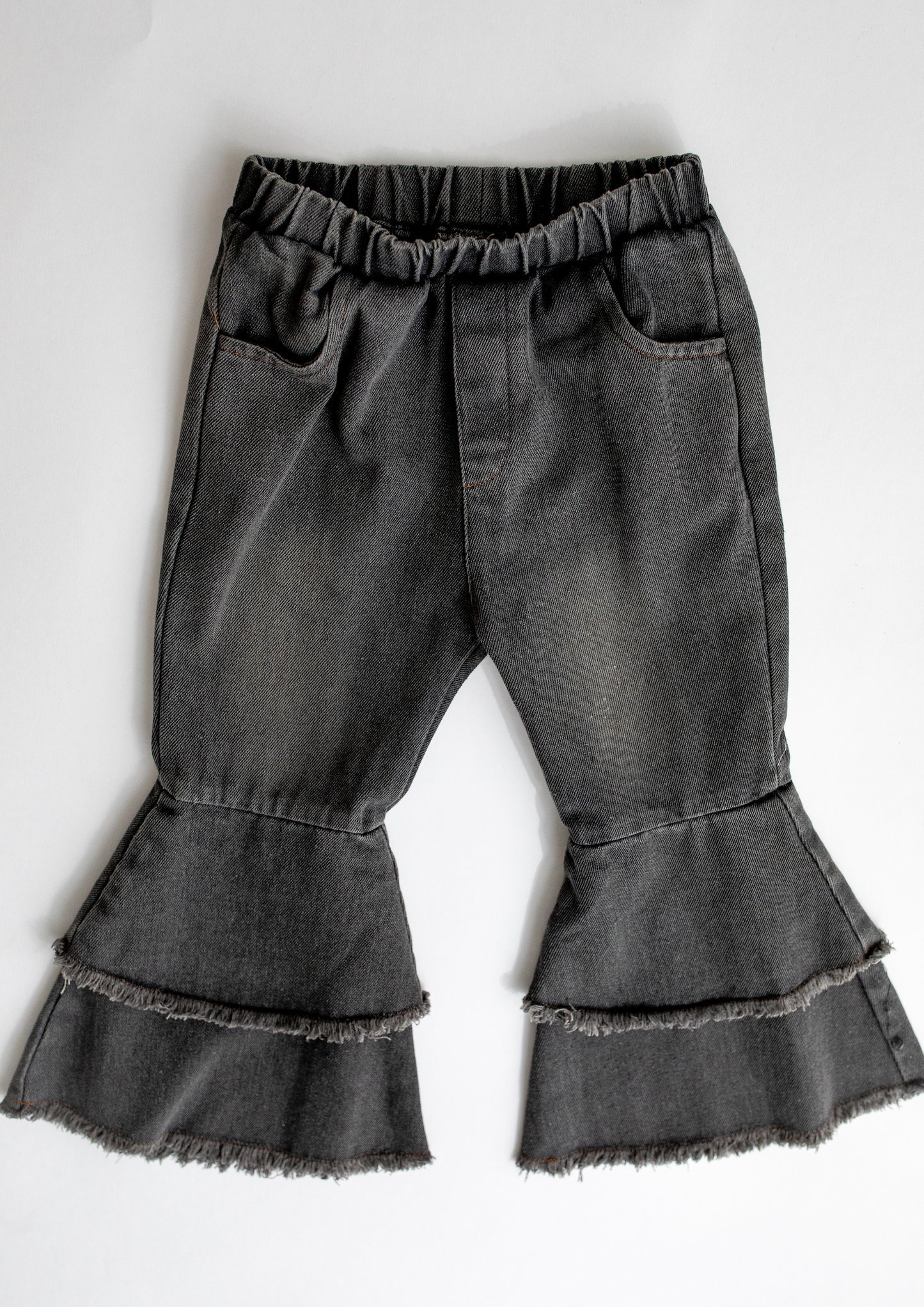 Black Denim Flared Jeans