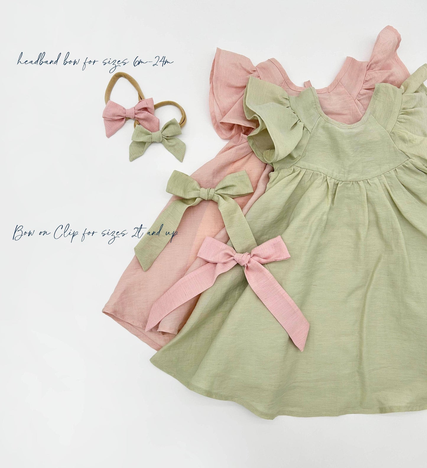 Fiona Dress with Bow | Petal Sage