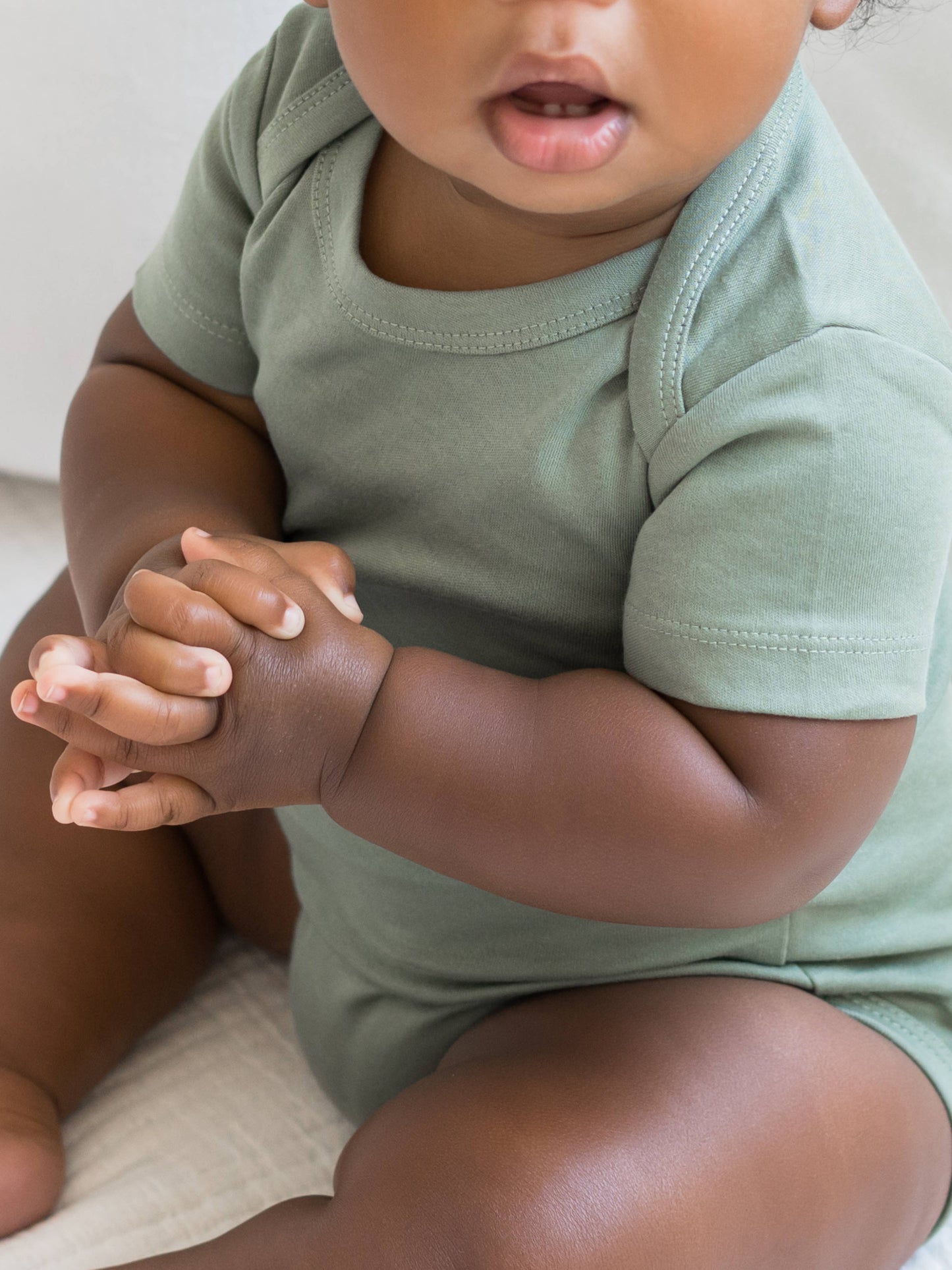 Organic Baby Short Sleeve Classic Bodysuit - Thyme