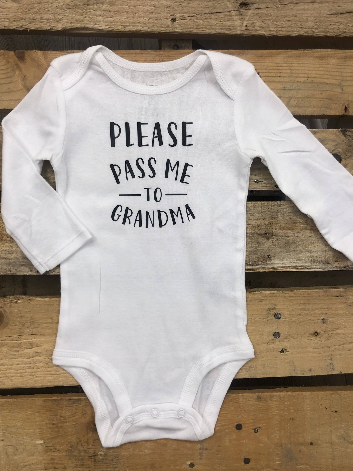 Please Pass Me To Grandma Long Sleeve Bodysuit