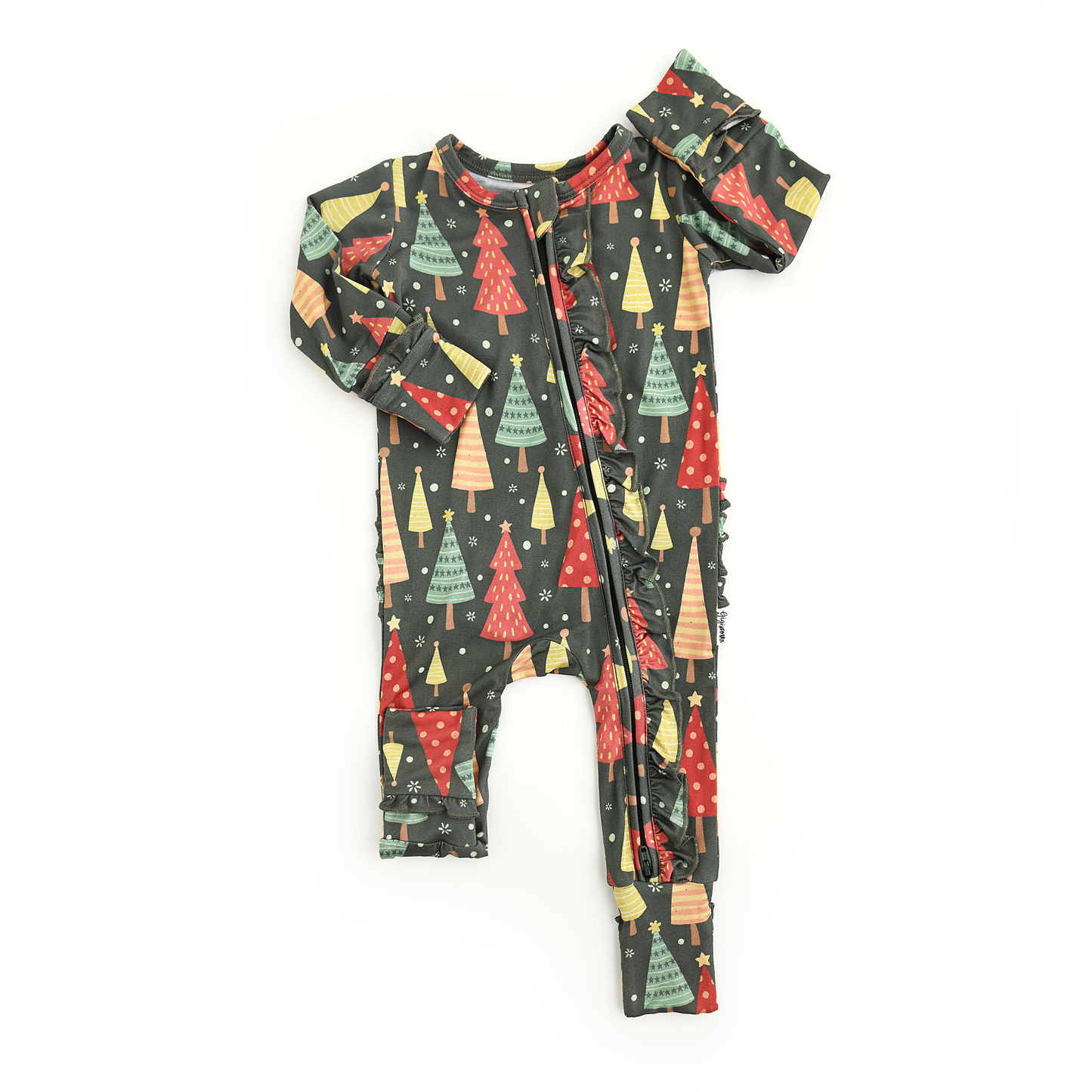 Jovi Ruffle Zippered Footie