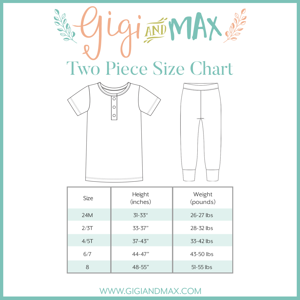 Caddie Golf Two-Piece Pajama Set