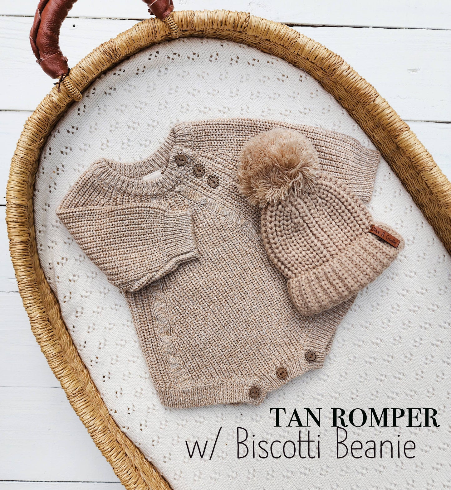 Baby Knit Jumper Romper Neutral | Forest Green