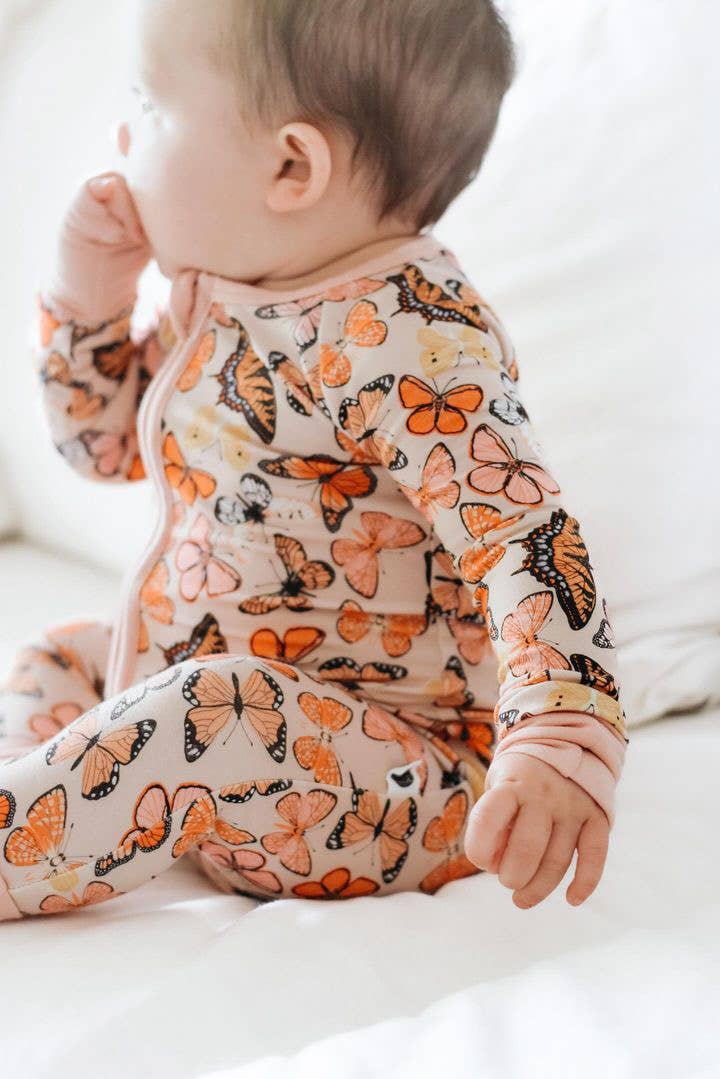 BUTTERFLY ZIP ROMPER BAMBOO