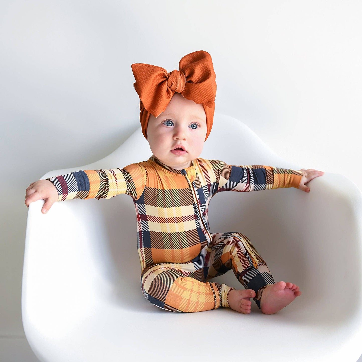 River Plaid Zippered Footie