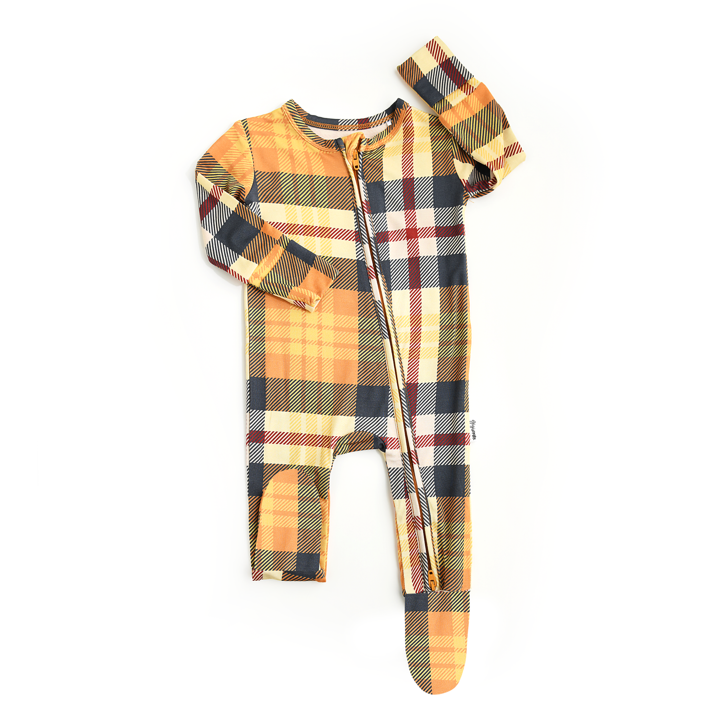 River Plaid Zippered Footie