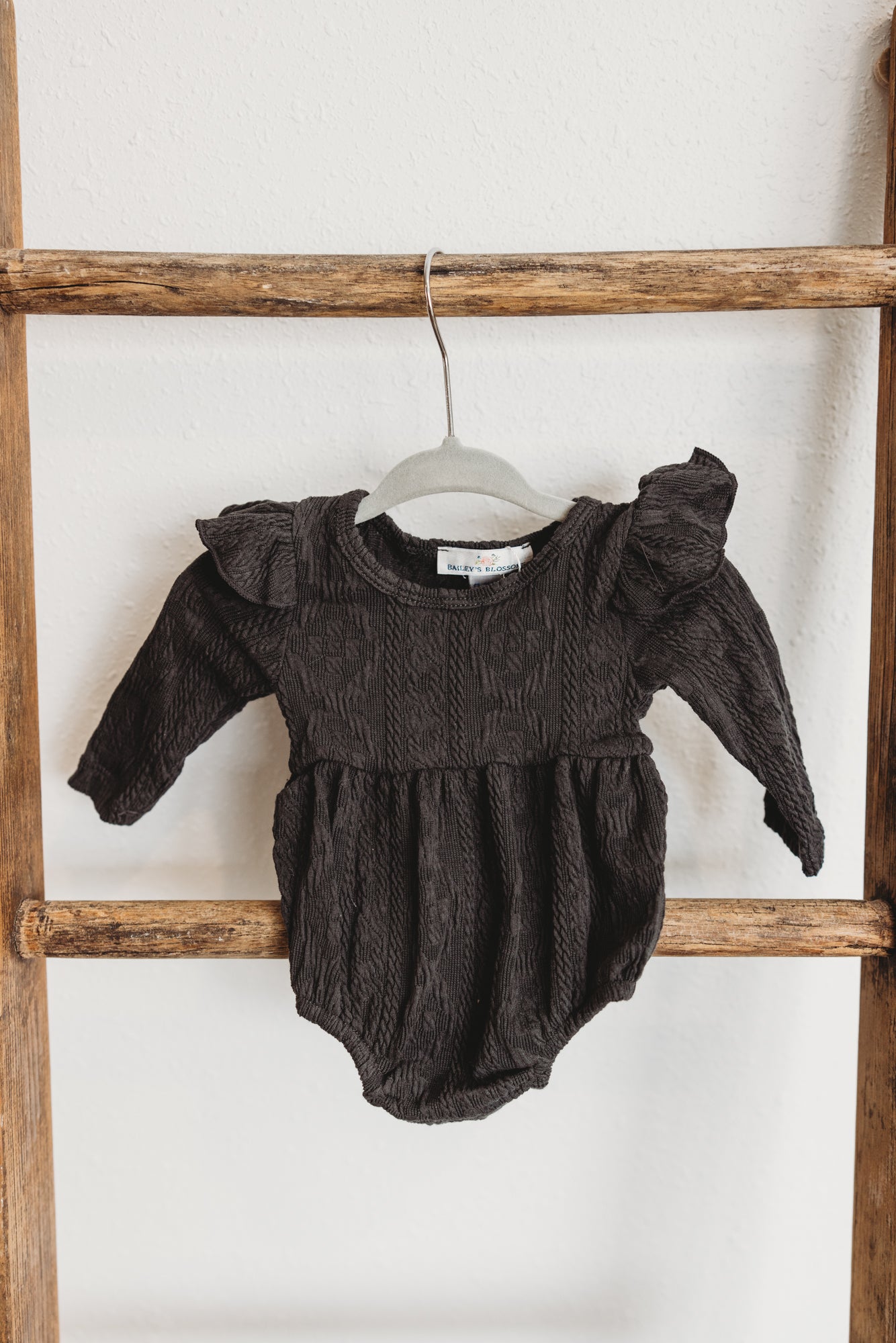 Rhodes Bubble Shorty Romper - Davy Gray Cable