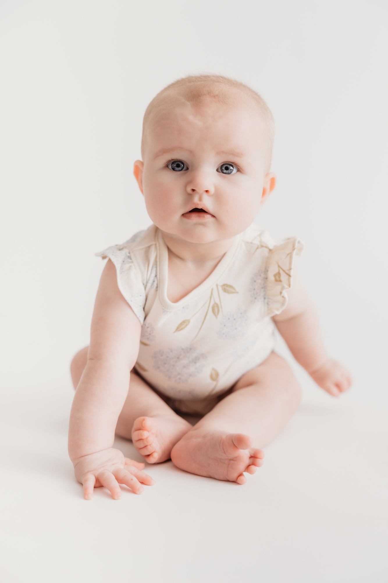 Flutter Sleeve Bodysuit - Hydrangea