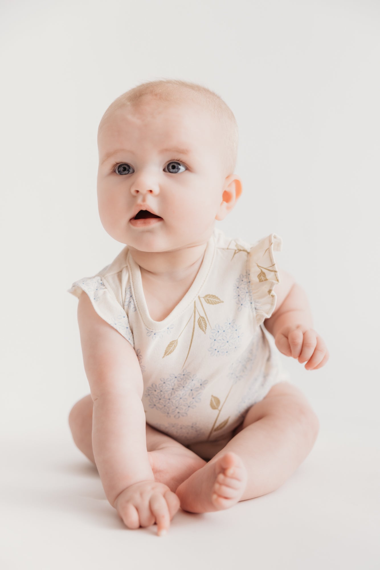 Flutter Sleeve Bodysuit - Hydrangea