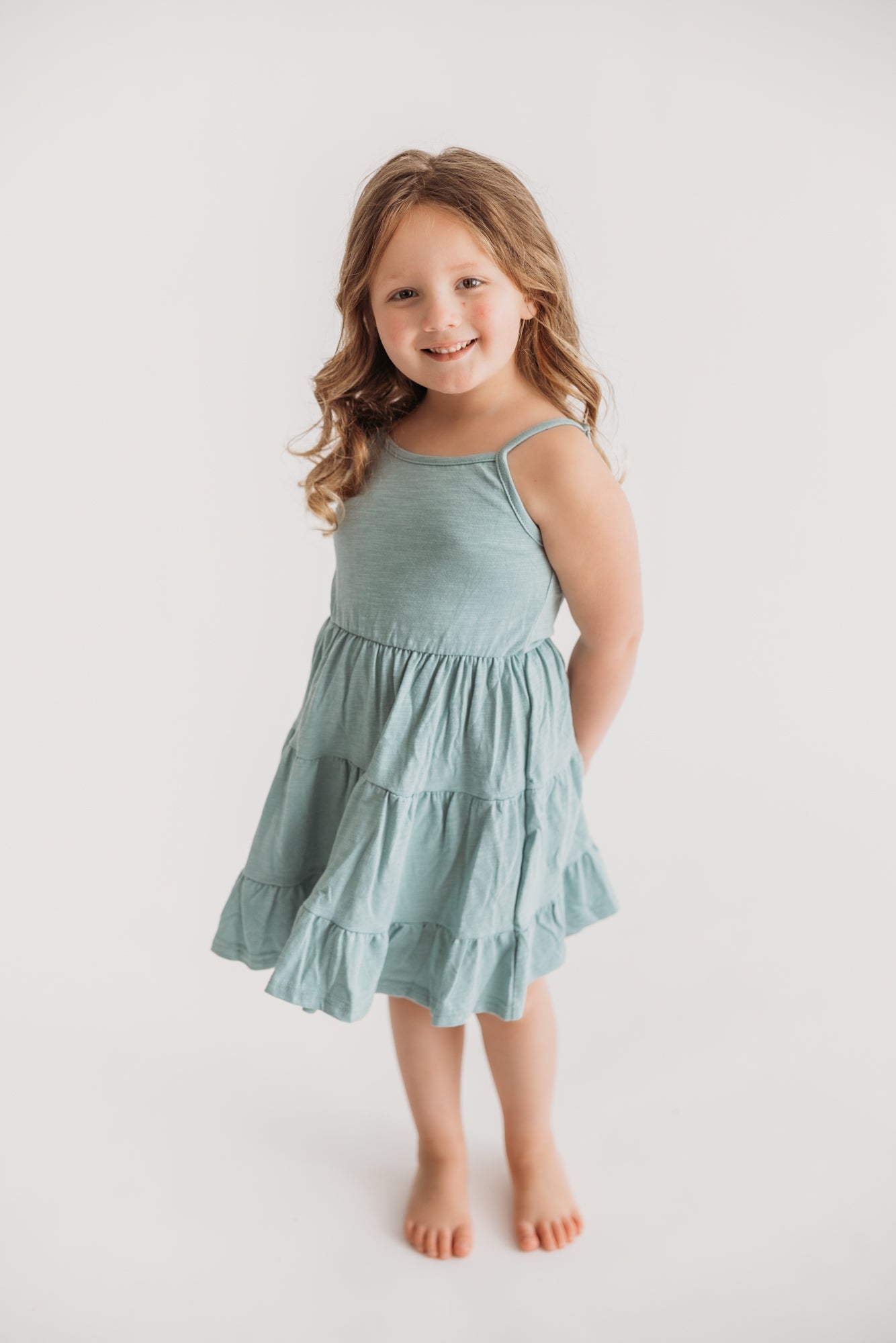 Spaghetti Strap Tiered Dress | Mint
