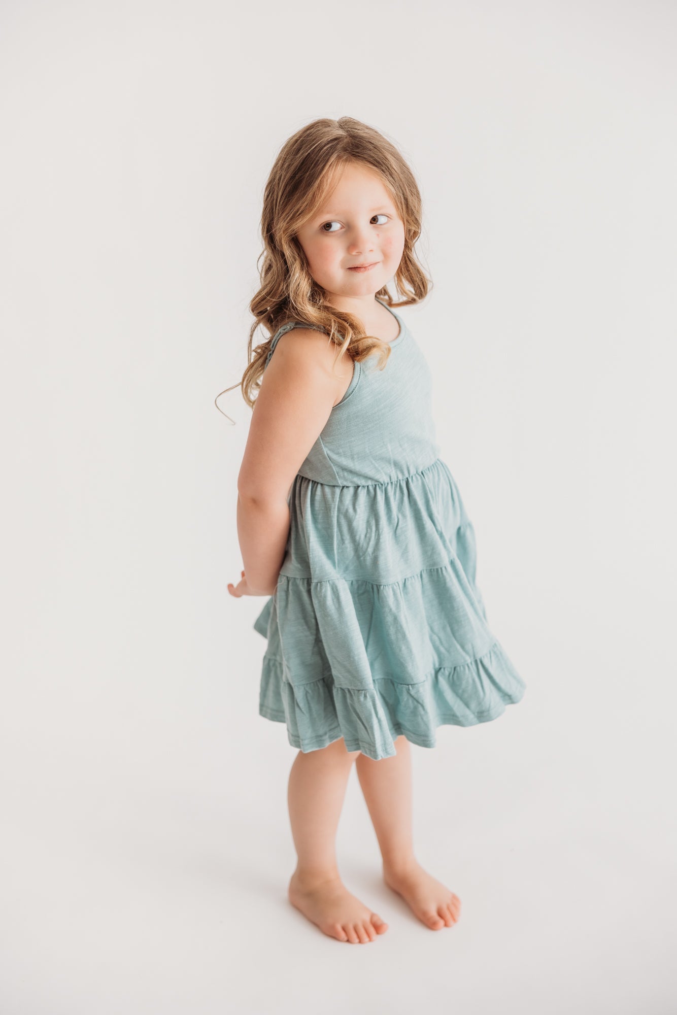 Spaghetti Strap Tiered Dress | Mint