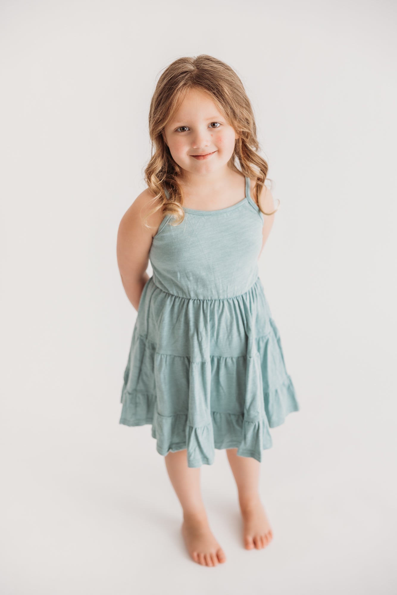 Spaghetti Strap Tiered Dress | Mint