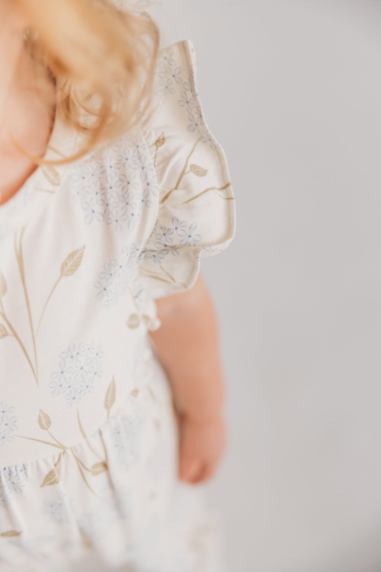 Flutter Long Romper - Hydrangea