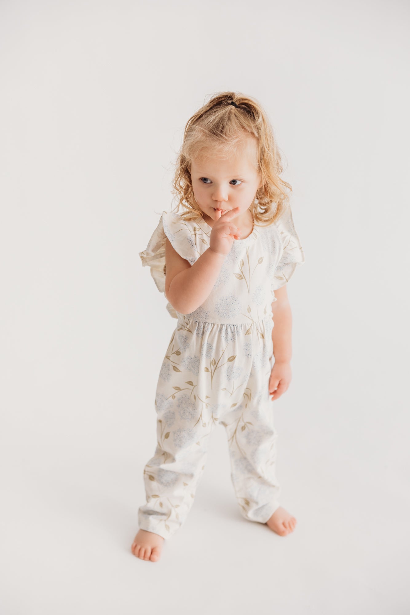 Flutter Long Romper - Hydrangea