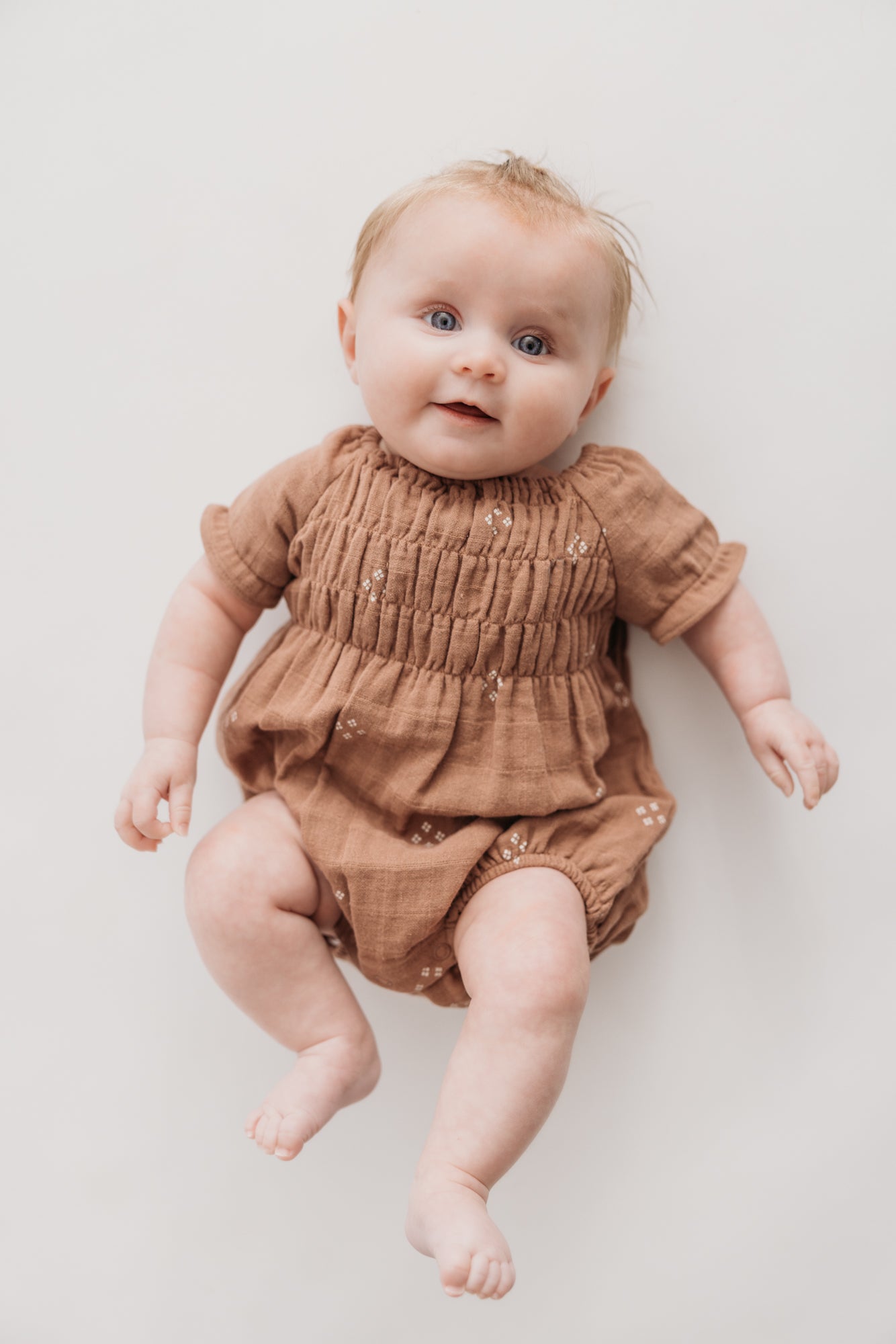 Smocked Short Romper - Diamonds