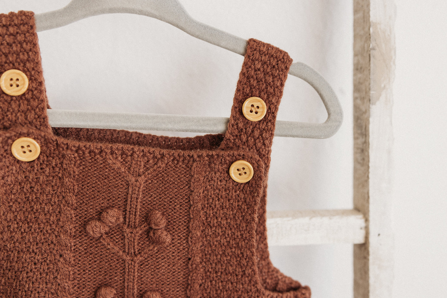 Knitted Sleeveless Boho Romper Cocoa