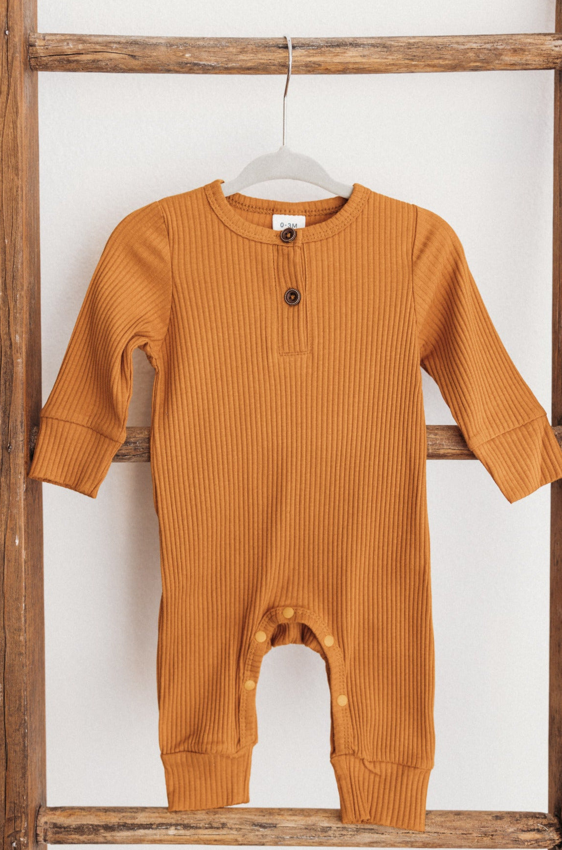 Knitted Button Jumpsuit Honey