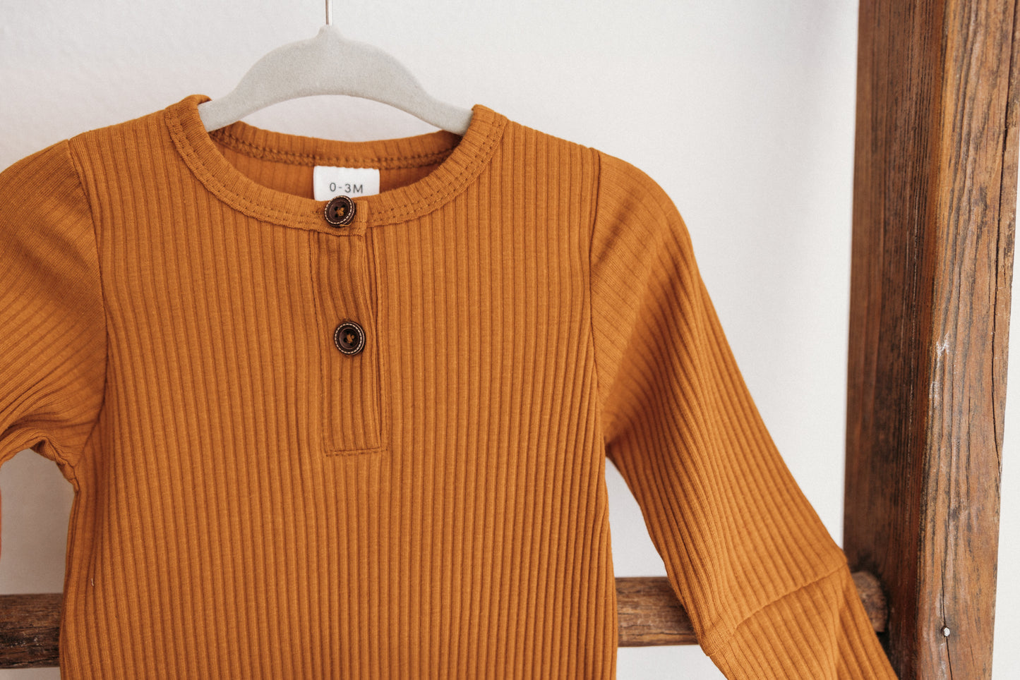 Knitted Button Jumpsuit Honey