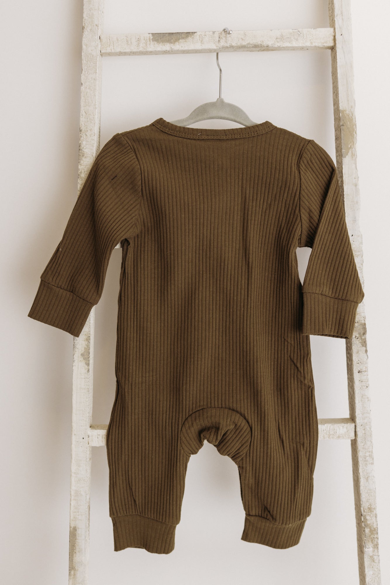 Knitted Button Jumpsuit Olive